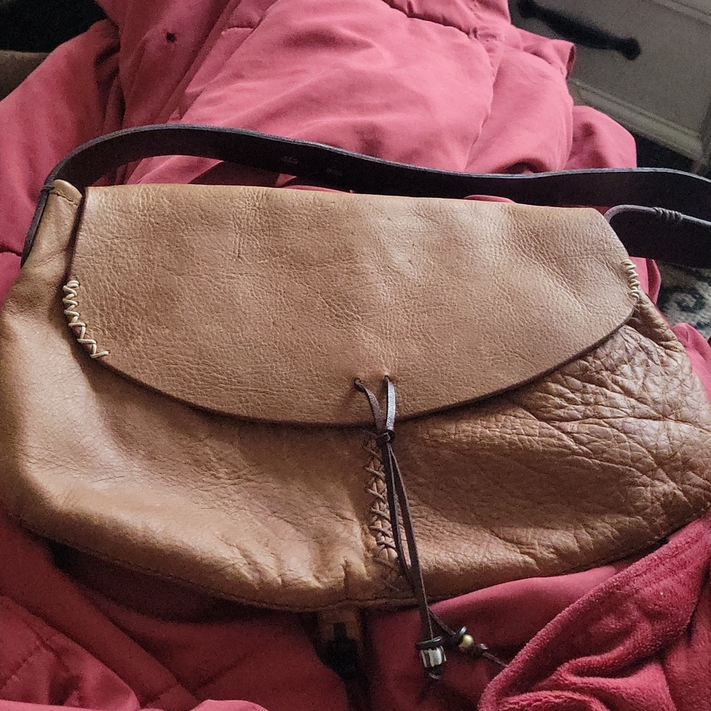 NEW Lucky Brand Ojai Half Moon Leather Satchel